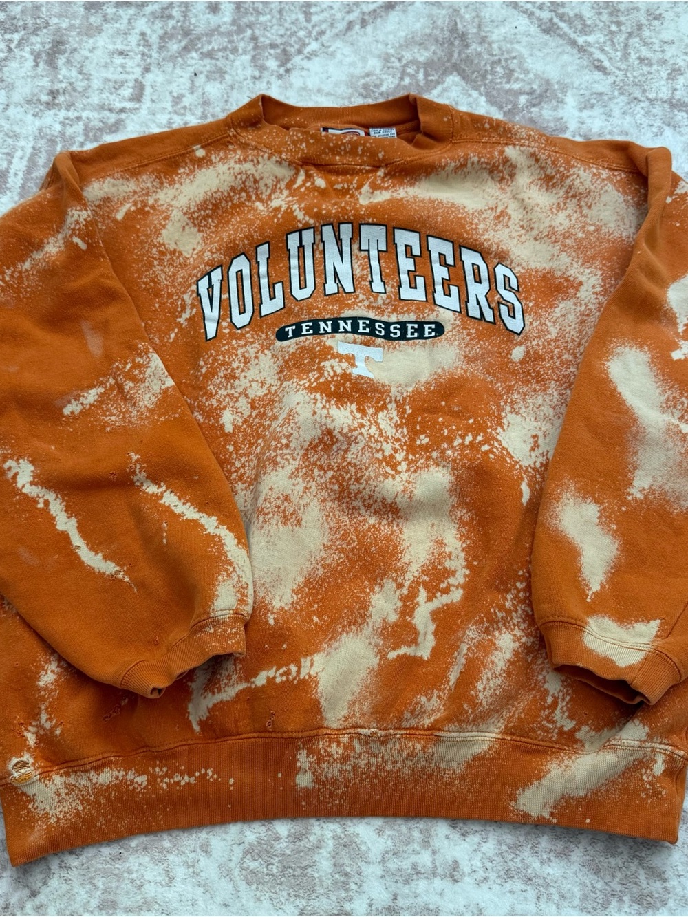 Tennessee Volunteers Orange Tie-Dye Crewneck Sweatshirt